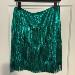 NWT Anthropologie Maeve Sequined Flapper Skirt size 14